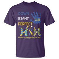 Down Right Perfect T Shirt March 21 World Down Syndrome Day Socks