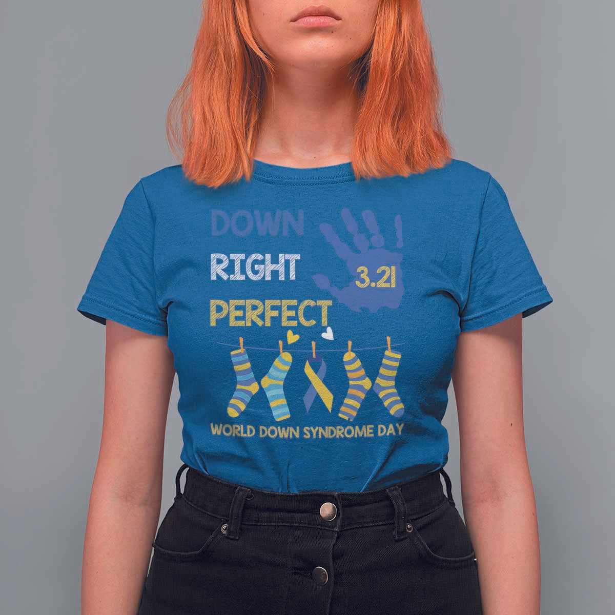 Down Right Perfect T Shirt For Women March 21 World Down Syndrome Day Socks