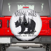 Protect Our National Parks Not Profits Spare Tire Cover Vintage Forest Bear