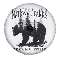 Protect Our National Parks Not Profits Spare Tire Cover Vintage Forest Bear