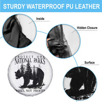 Protect Our National Parks Not Profits Spare Tire Cover Vintage Forest Bear