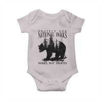 Protect Our National Parks Not Profits Baby Onesie Vintage Forest Bear