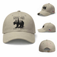 Protect Our National Parks Not Profits Baseball Cap Vintage Forest Bear