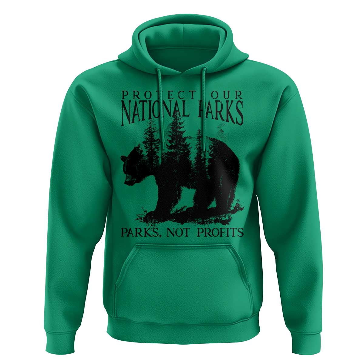 Protect Our National Parks Not Profits Hoodie Vintage Forest Bear