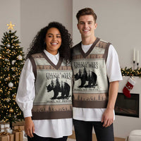 Protect Our National Parks Not Profits V-Neck Knit Sweater Vest Vintage Forest Bear - Wonder Print Shop