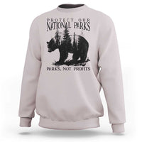 Protect Our National Parks Not Profits Sweatshirt Vintage Forest Bear
