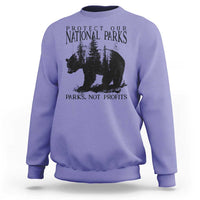 Protect Our National Parks Not Profits Sweatshirt Vintage Forest Bear