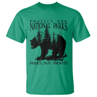 Protect Our National Parks Not Profits T Shirt Vintage Forest Bear