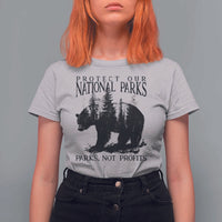 Protect Our National Parks Not Profits T Shirt For Women Vintage Forest Bear