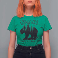 Protect Our National Parks Not Profits T Shirt For Women Vintage Forest Bear