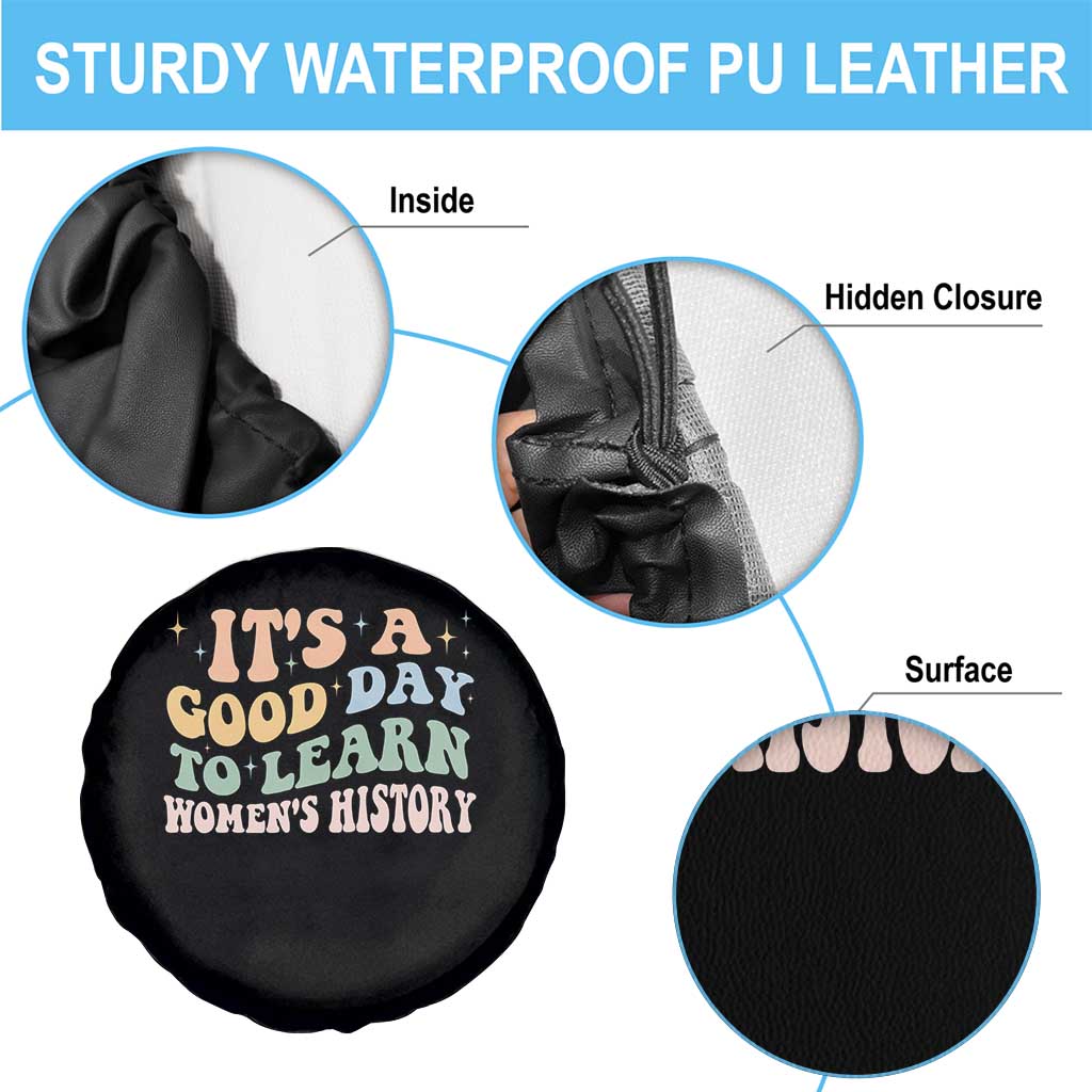 Funny It's A Good Day To Learn Women's History Spare Tire Cover Sparkle Star