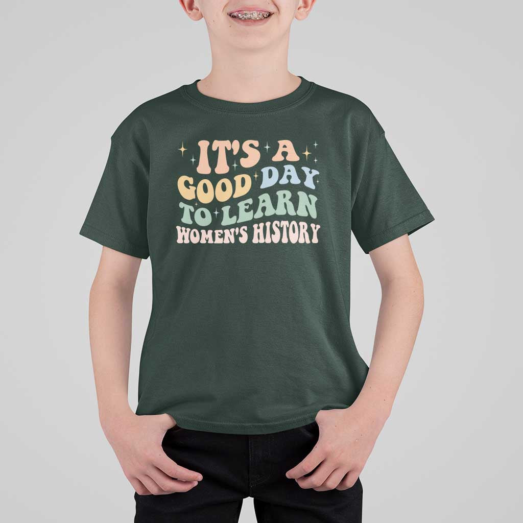 Funny It's A Good Day To Learn Women's History T Shirt For Kid Sparkle Star
