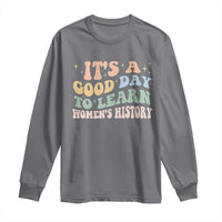 Funny It's A Good Day To Learn Women's History Long Sleeve Shirt Sparkle Star