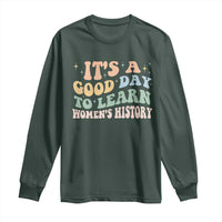 Funny It's A Good Day To Learn Women's History Long Sleeve Shirt Sparkle Star