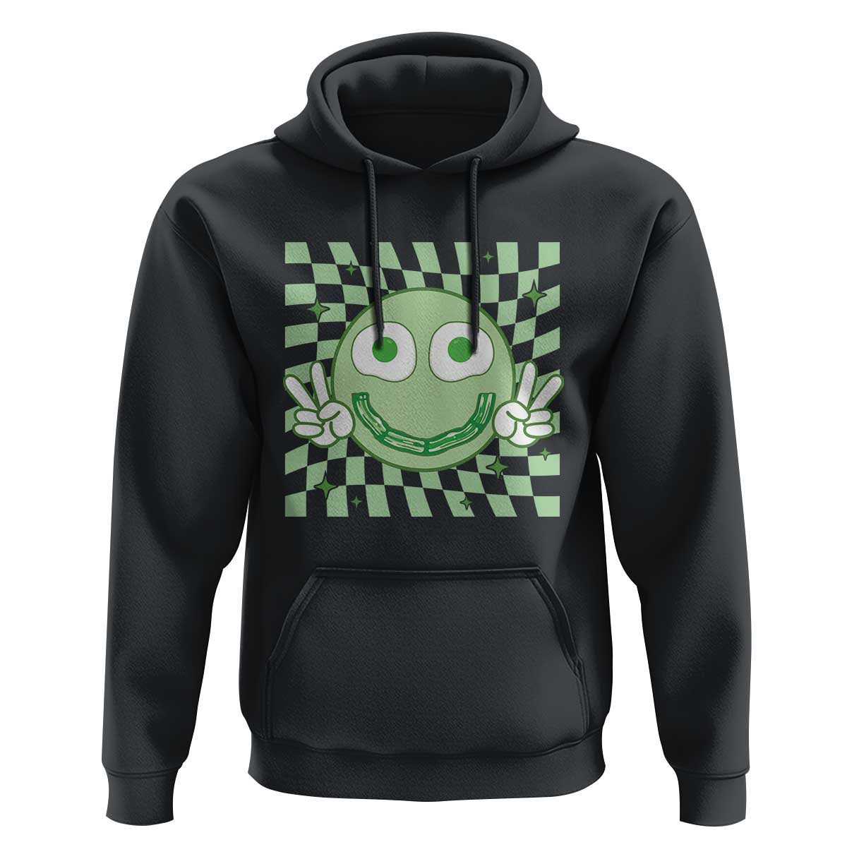 Funny Green Smile Face Eggs Bacon Breakfast St Patrick's Day Hoodie