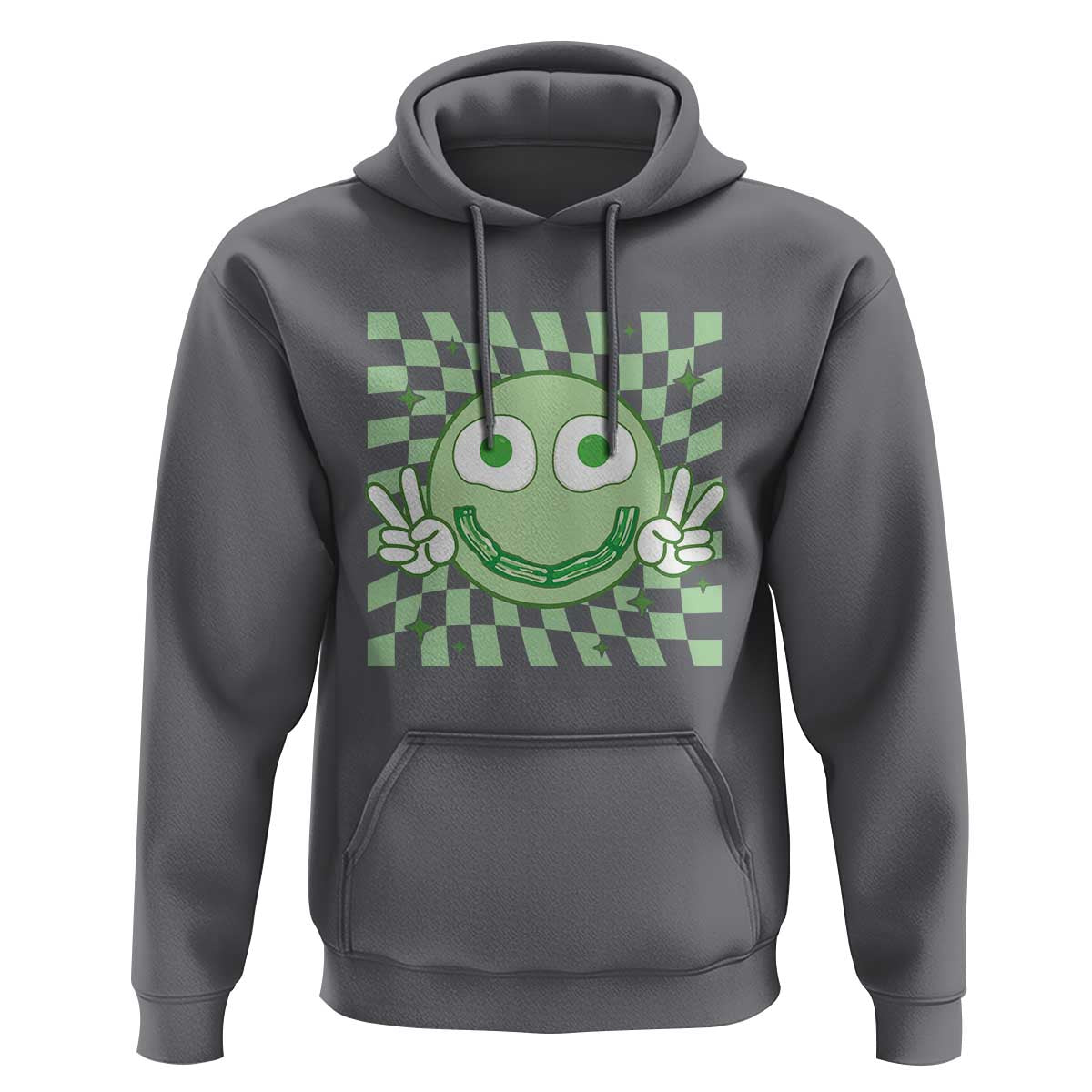 Funny Green Smile Face Eggs Bacon Breakfast St Patrick's Day Hoodie