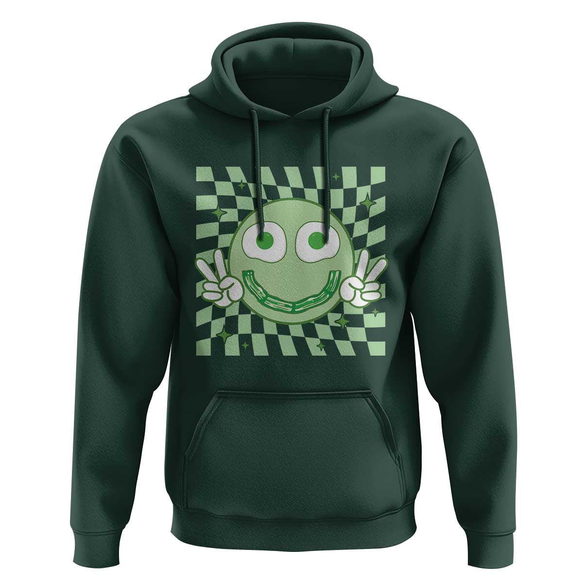 Funny Green Smile Face Eggs Bacon Breakfast St Patrick's Day Hoodie