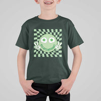 Funny Green Smile Face Eggs Bacon Breakfast St Patrick's Day T Shirt For Kid