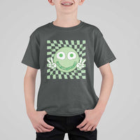 Funny Green Smile Face Eggs Bacon Breakfast St Patrick's Day T Shirt For Kid