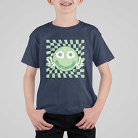 Funny Green Smile Face Eggs Bacon Breakfast St Patrick's Day T Shirt For Kid