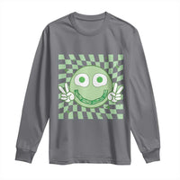 Funny Green Smile Face Eggs Bacon Breakfast St Patrick's Day Long Sleeve Shirt