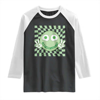 Funny Green Smile Face Eggs Bacon Breakfast St Patrick's Day Raglan Shirt