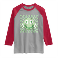 Funny Green Smile Face Eggs Bacon Breakfast St Patrick's Day Raglan Shirt