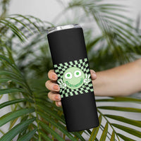 Funny Green Smile Face Eggs Bacon Breakfast St Patrick's Day Skinny Tumbler
