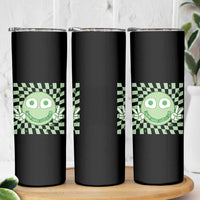 Funny Green Smile Face Eggs Bacon Breakfast St Patrick's Day Skinny Tumbler