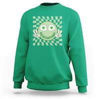 Funny Green Smile Face Eggs Bacon Breakfast St Patrick's Day Sweatshirt