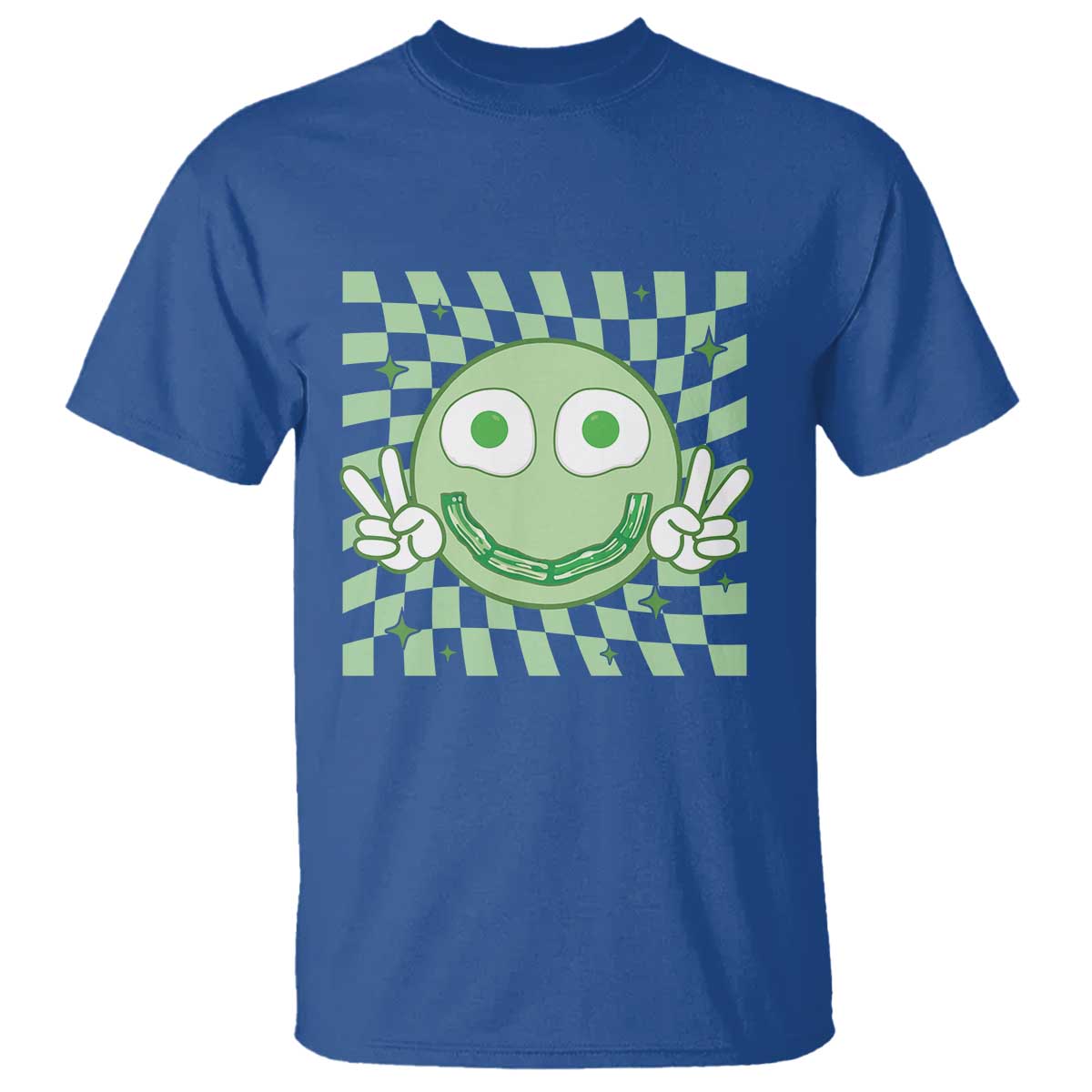 Funny Green Smile Face Eggs Bacon Breakfast St Patrick's Day T Shirt