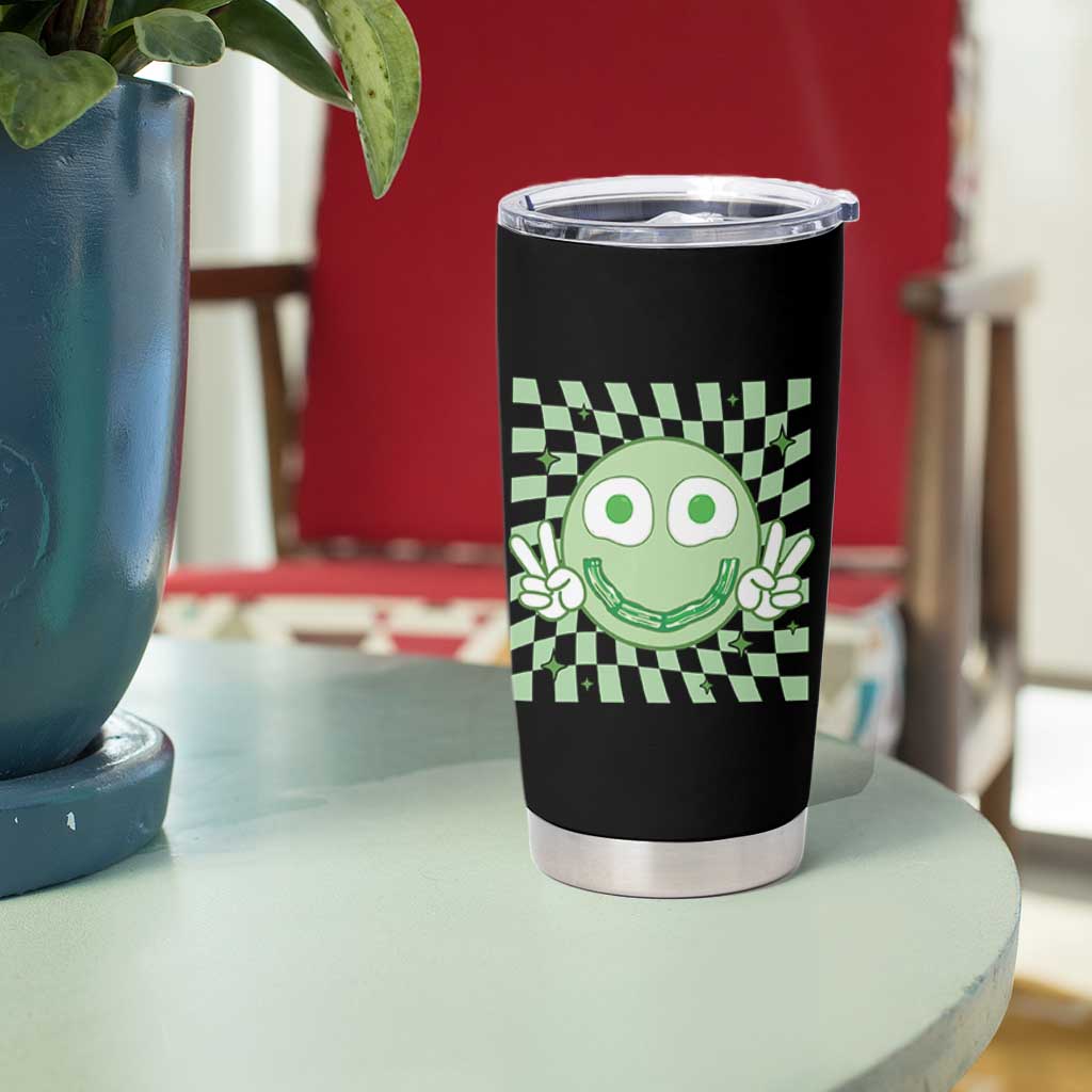 Funny Green Smile Face Eggs Bacon Breakfast St Patrick's Day Tumbler Cup