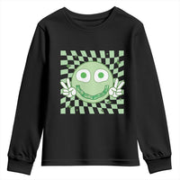 Funny Green Smile Face Eggs Bacon Breakfast St Patrick's Day Youth Sweatshirt