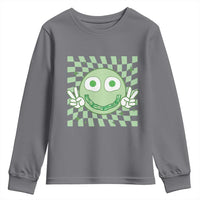 Funny Green Smile Face Eggs Bacon Breakfast St Patrick's Day Youth Sweatshirt