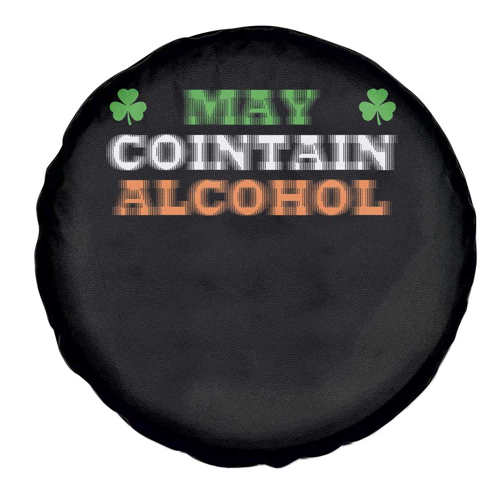 Funny May Contain Alcohol Spare Tire Cover Irish Beer Drinking St Patrick's Day Shamrock