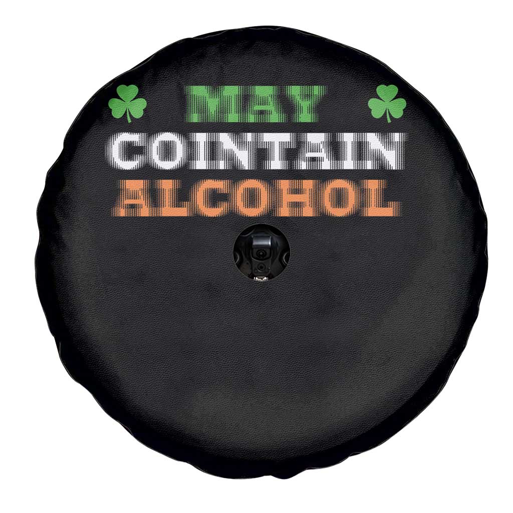 Funny May Contain Alcohol Spare Tire Cover Irish Beer Drinking St Patrick's Day Shamrock