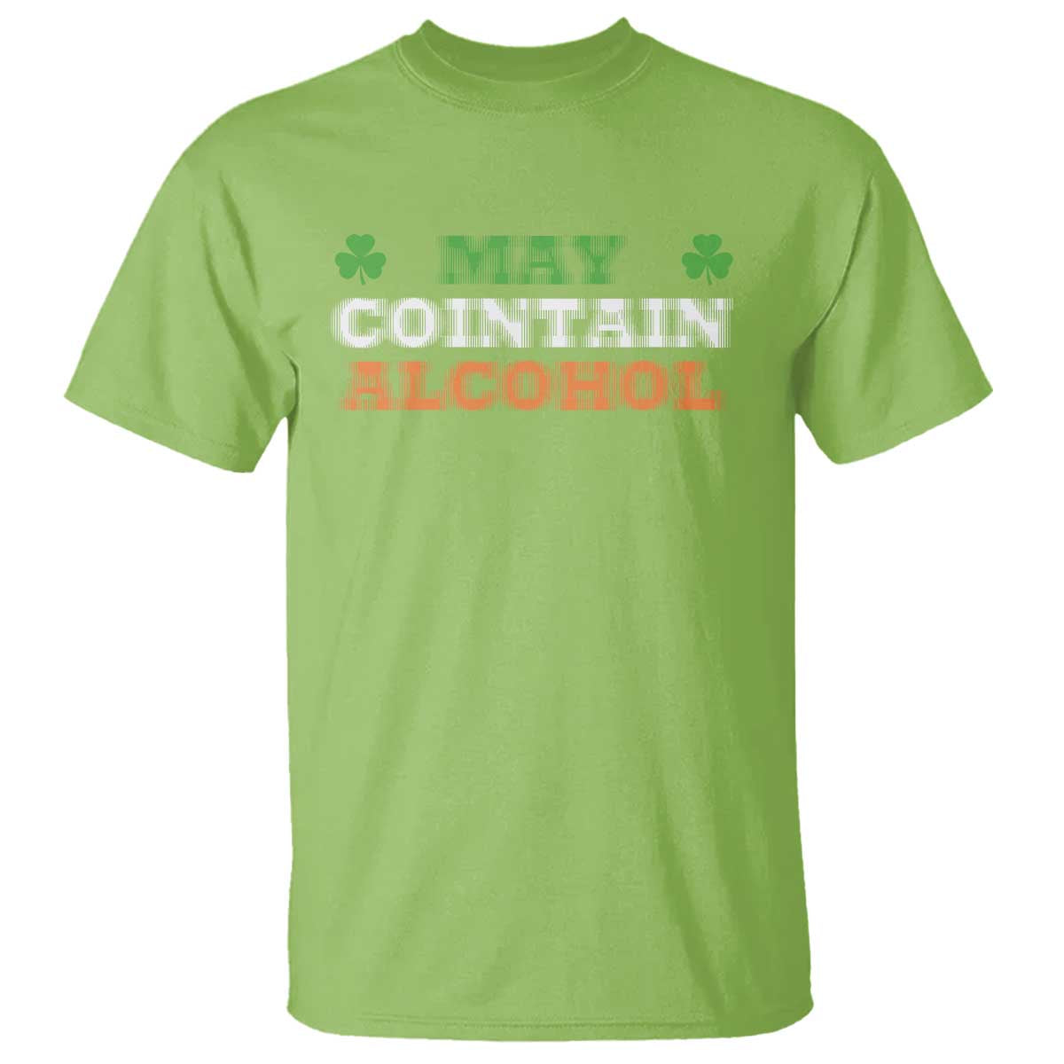 Funny May Contain Alcohol T Shirt Irish Beer Drinking St Patrick's Day Shamrock