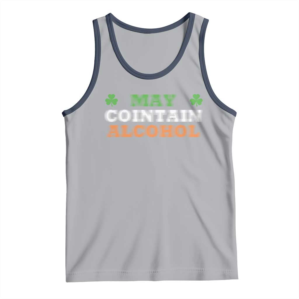 Funny May Contain Alcohol Tank Top Irish Beer Drinking St Patrick's Day Shamrock