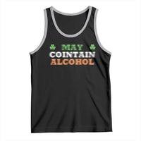 Funny May Contain Alcohol Tank Top Irish Beer Drinking St Patrick's Day Shamrock