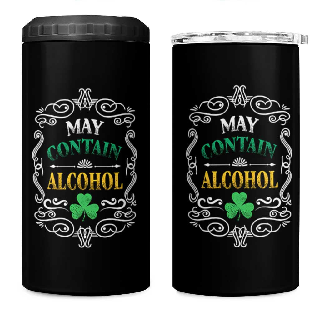 Funny May Contain Alcohol 4 in 1 Can Cooler Tumbler Irish Beer Drinking St Patrick's Day - Wonder Print Shop