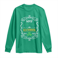 Funny May Contain Alcohol Long Sleeve Shirt Irish Beer Drinking St Patrick's Day