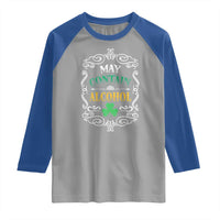 Funny May Contain Alcohol Raglan Shirt Irish Beer Drinking St Patrick's Day