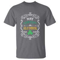 Funny May Contain Alcohol T Shirt Irish Beer Drinking St Patrick's Day