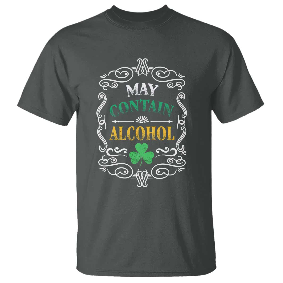 Funny May Contain Alcohol T Shirt Irish Beer Drinking St Patrick's Day