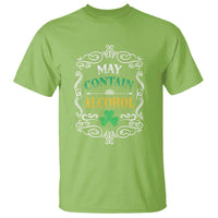 Funny May Contain Alcohol T Shirt Irish Beer Drinking St Patrick's Day