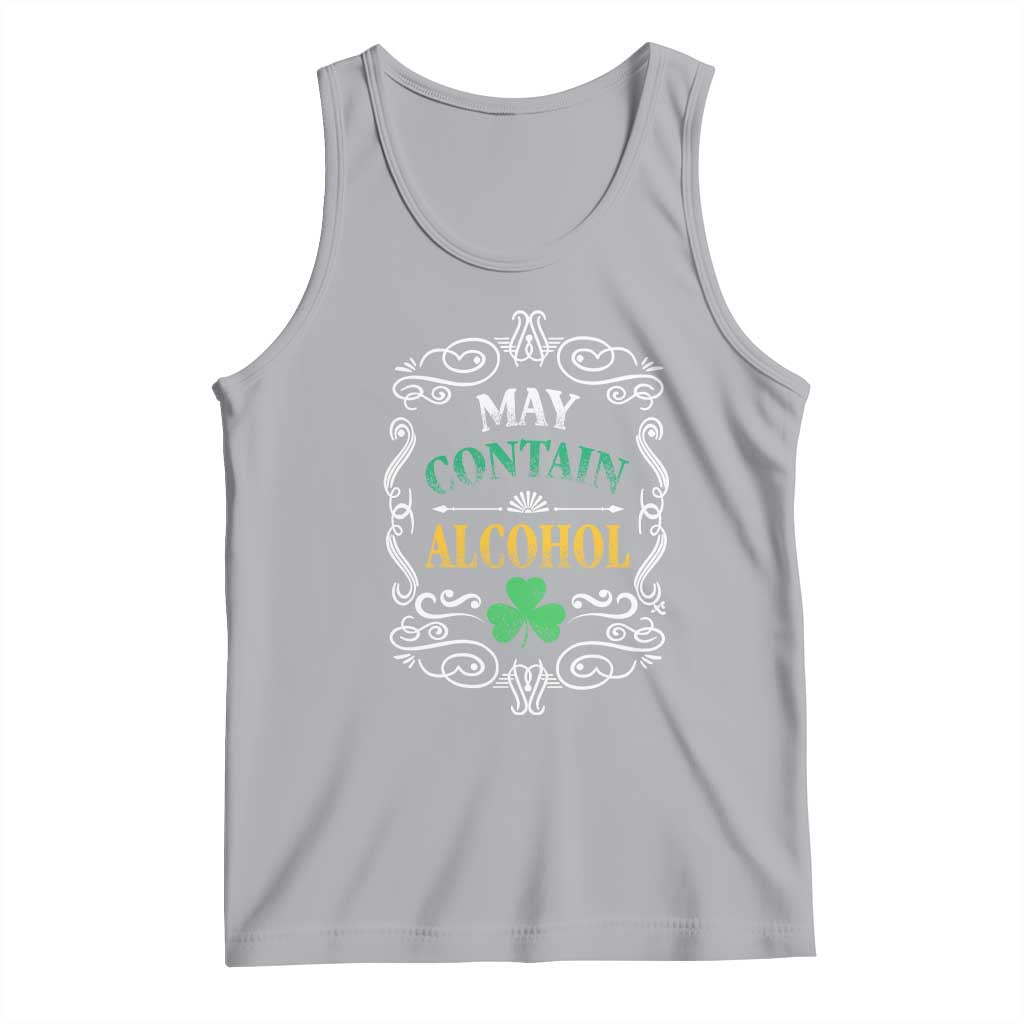 Funny May Contain Alcohol Tank Top Irish Beer Drinking St Patrick's Day
