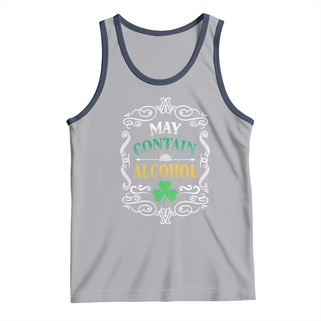 Funny May Contain Alcohol Tank Top Irish Beer Drinking St Patrick's Day
