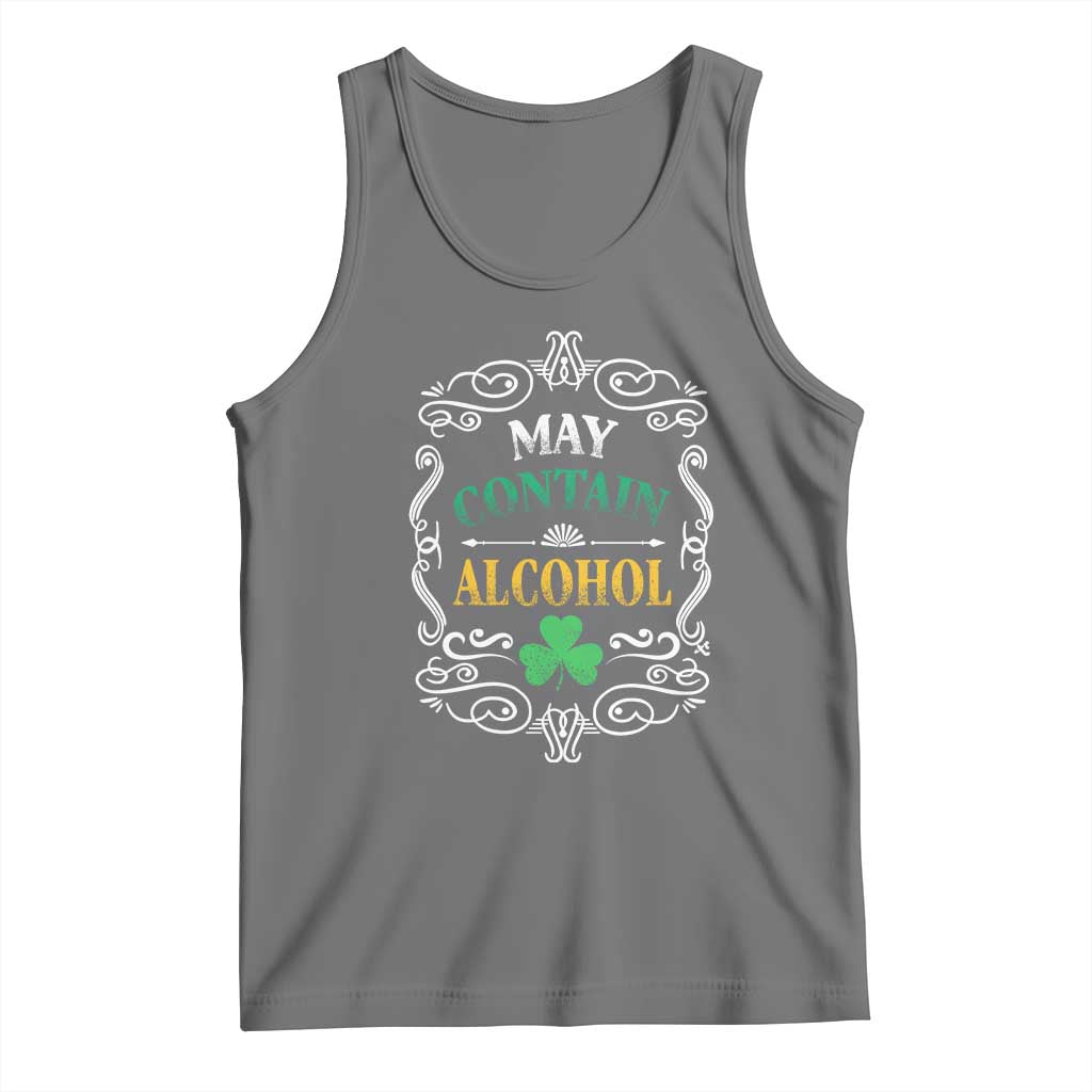 Funny May Contain Alcohol Tank Top Irish Beer Drinking St Patrick's Day