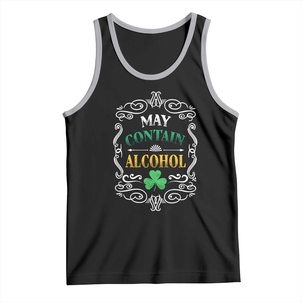Funny May Contain Alcohol Tank Top Irish Beer Drinking St Patrick's Day