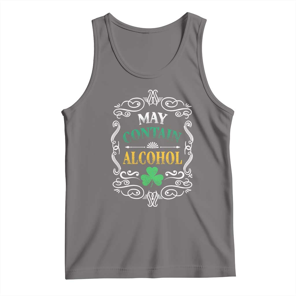 Funny May Contain Alcohol Tank Top Irish Beer Drinking St Patrick's Day